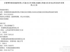 因政策調整,1GW光伏組件集采終止